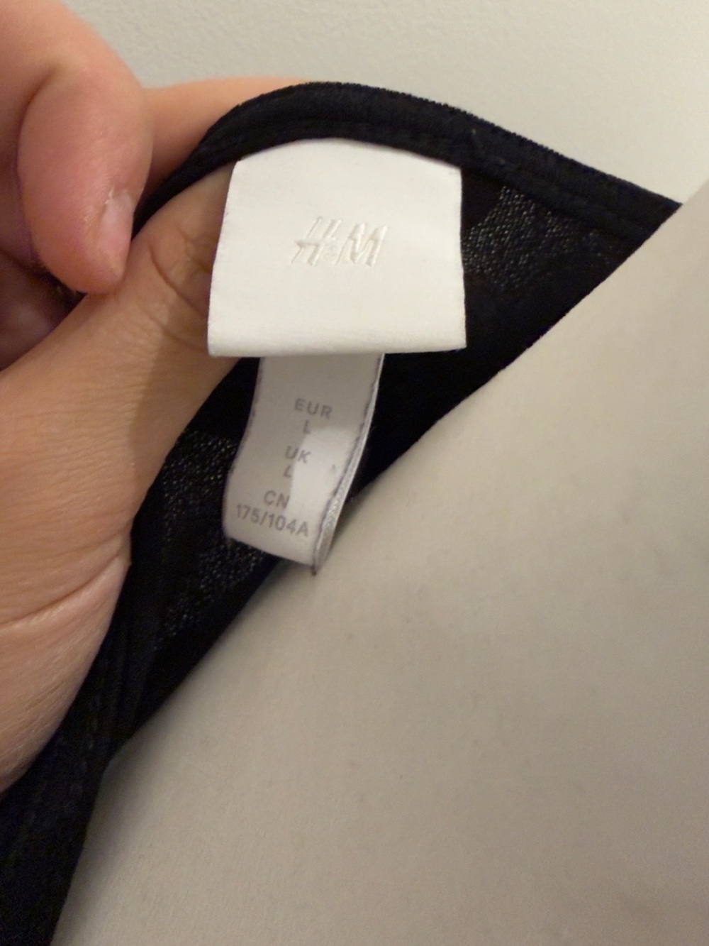 H&M Black Asymmetric Neck Long-Sleeve Top - Picture 3 of 3